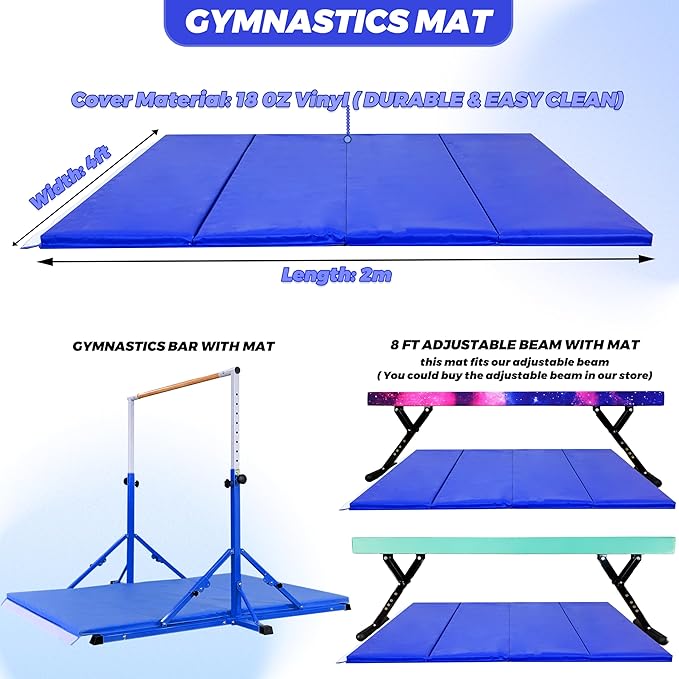 Gymnastic Bar For Kids and Teenage Ages 3-25 5 FT 6 FT 5 FT 6 FT