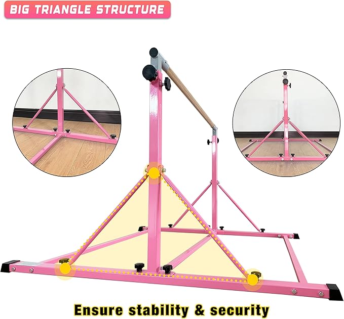 Gymnastic Bar For Kids and Teenage Ages 3-25 5 FT 6 FT 5 FT 6 FT