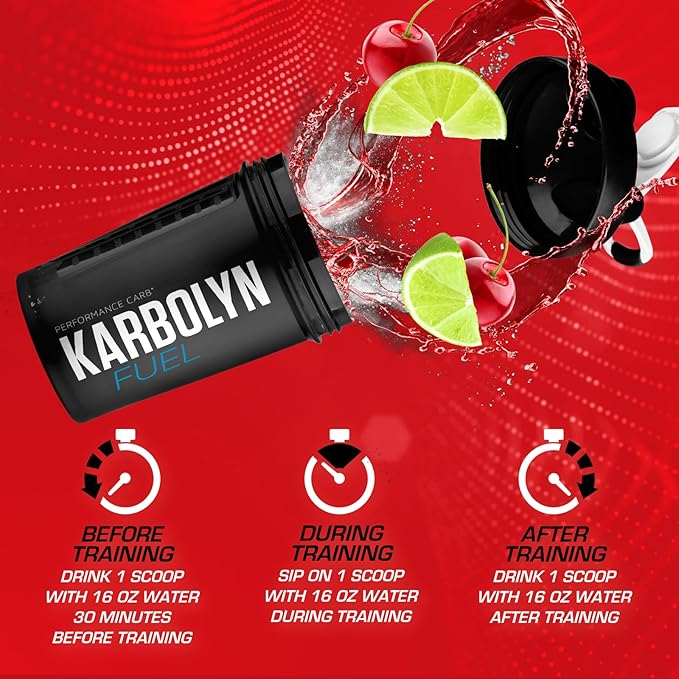 EFX Sports Karbolyn Fuel | Fast-Absorbing Carbohydrate Powder | Carb Load, Sustained Energy, Quick Recovery | Stimulant Free | 37 Servings (Cherry Limeade)