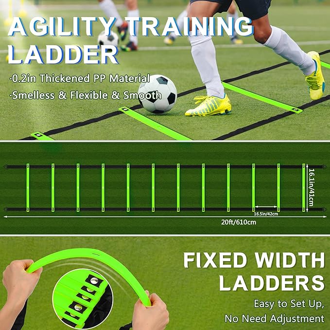 Fixed Rung Agility Ladder 丨20ft 12 Rungs No