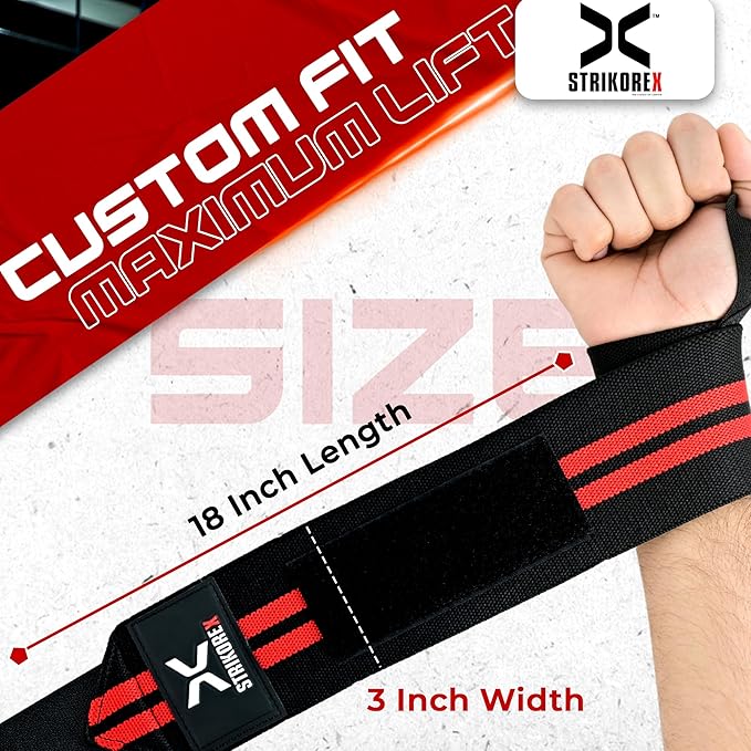 Wrist Straps for Weightlifting with Support for Men 18", Gym