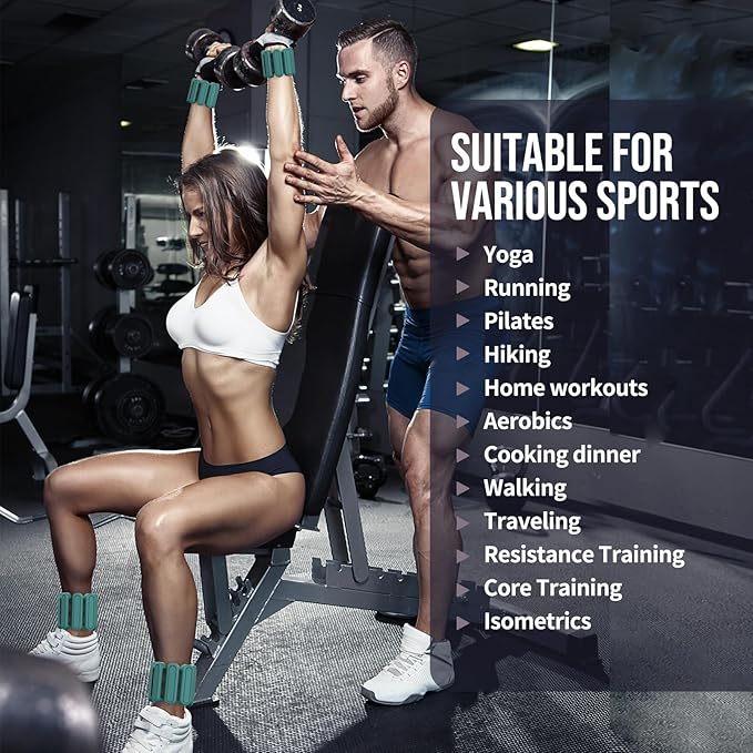 Ankle Weights for Women Set of 2 (1Lb Each)