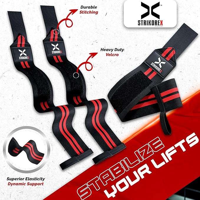 Wrist Straps for Weightlifting with Support for Men 18", Gym
