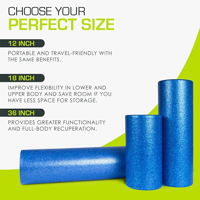 ProsourceFit High Density Foam Rollers 12 - Inches long