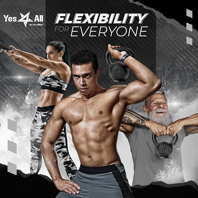 Yes4All Kettlebell Adjustable/Cast Iron/Protective Base Solid Smooth