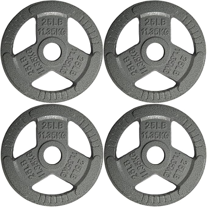 Yes4All Olympic Rubber Grip Plates for Barbell 2-Inch Weight