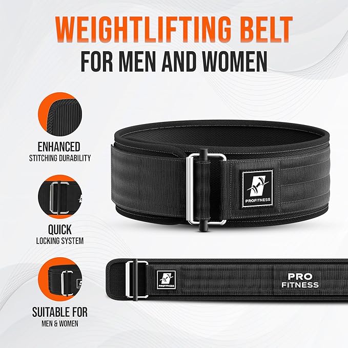 Weightlifting Belt for Men & Women - 4''
