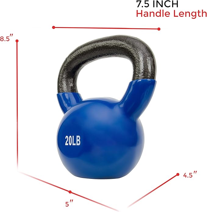 Sunny Health & Fitness Vinyl Coated Kettlebell