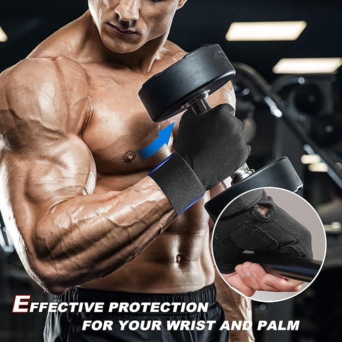 Workout Gloves for Women Men - Weight Lifting Gloves with Full Palm Protection & Extra Grip for Women Gym, Weightlifting, Weight Lift, Rowing, Exercise, Sport, Cycling