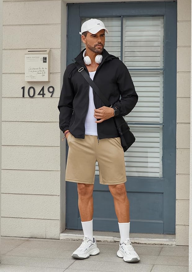 COOFANDY Men's Gym Workout Shorts 7 Inch Stretch Athletic Shorts Lightweight Running Training Short Pants with Pockets