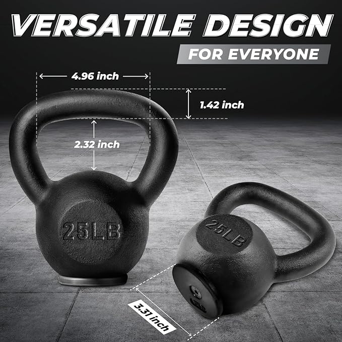 Yes4All Kettlebell Adjustable/Cast Iron/Protective Base Solid Smooth