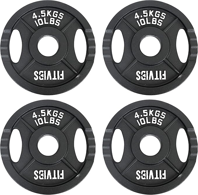 Signature Fitness Cast Iron Plate Weight Plate for Strength Training and Weightlifting, Standard or Olympic, Multiple Sizes