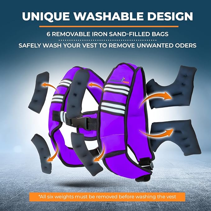 Weighted Vest 6lb, 10lb, 12lb, 25lb, 35lb, 45lb, 60lb Removable Iron Weights for Men and Women Workout for Calisthenics and Fitness Sport Training