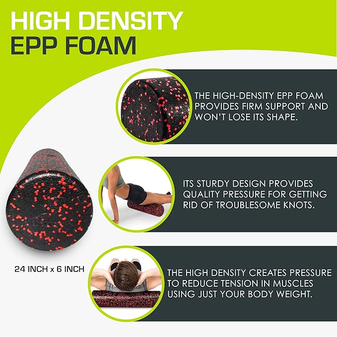 ProsourceFit High Density Foam Rollers 12 - Inches long