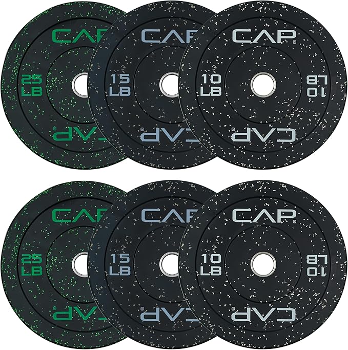 CAP Barbell 2-Inch Olympic Bumper Plate Weight Set 100-370 lbs