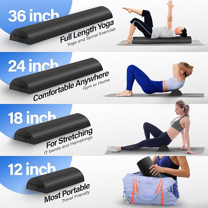 Yes4All Soft-Density Half PE 12/18/ 24/36 inch Foam