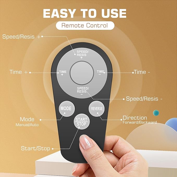 FUNMILY Under Desk Elliptical, Ellipse Leg Exerciser While Sitting for Seniors with Display Monitor, Portable Seated Pedal Exerciser with Remote Control for Home Office Use Fully Assembled