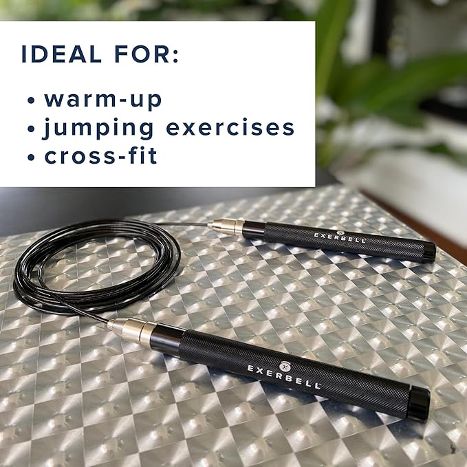 jump rope for cardio workout with ball bearings and adjustable length – fast speed rope for fitness excersize – skipping rope for cardio workouts – jump pack boxing jump rope skip ball