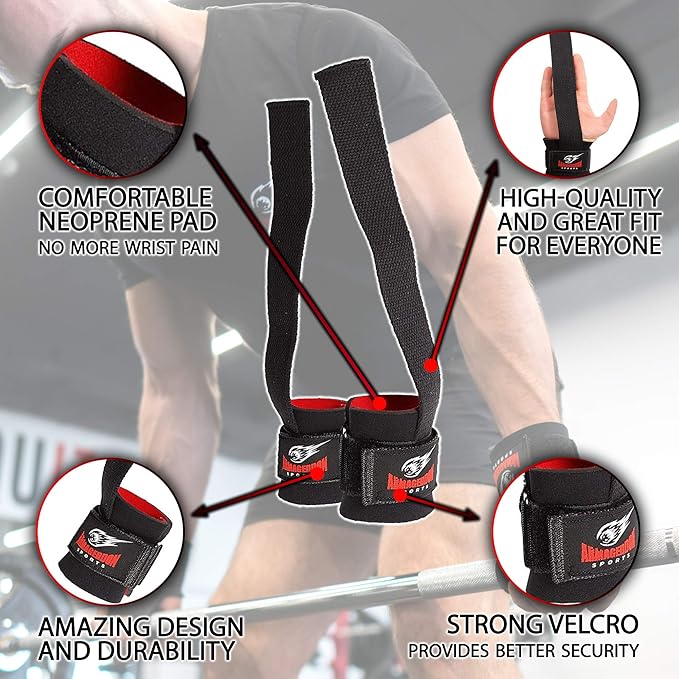 Premium Lifting Straps, Wrist Straps Gym, Wrist Straps for Weightlifting, Gym Straps Weight Lifting, Weight Lifting Wrist Wraps, Deadlift Straps, Lifting Straps Gym, Weightlifting Straps to Improve Grip