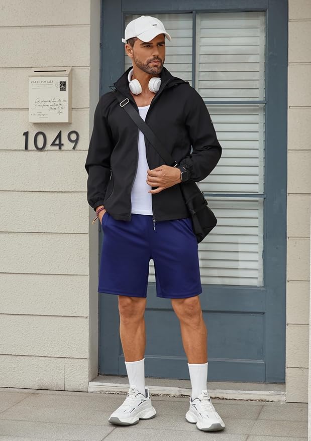 COOFANDY Men's Gym Workout Shorts 7 Inch Stretch Athletic Shorts Lightweight Running Training Short Pants with Pockets