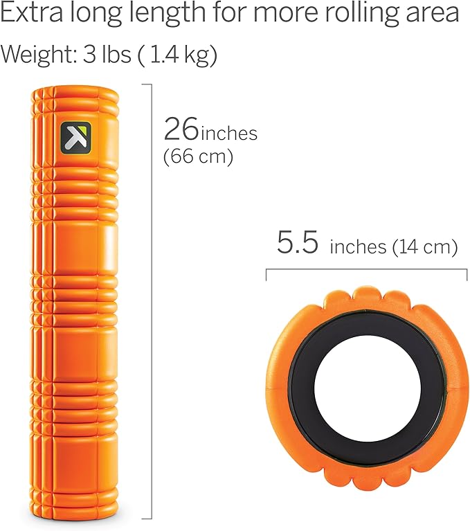 TRIGGERPOINT PERFORMANCE THERAPY GRID Patented Multi-Density Foam Massage (26"), Orange