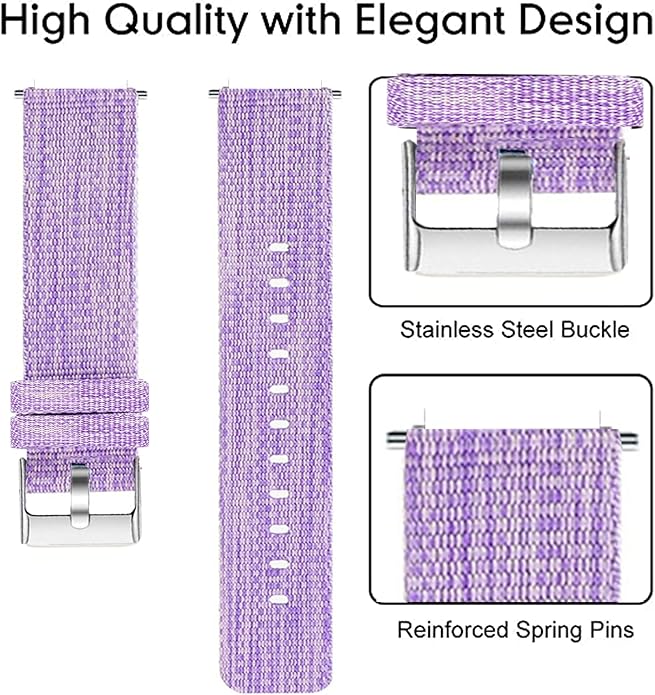 Compatible with Sanorum Smart Watches Band, 20mm, 22mm Breathable Nylon Woven Fabric Replacement Strap Compatible for HaSaKei G53, Sanorum G53, G56 Smart Watches