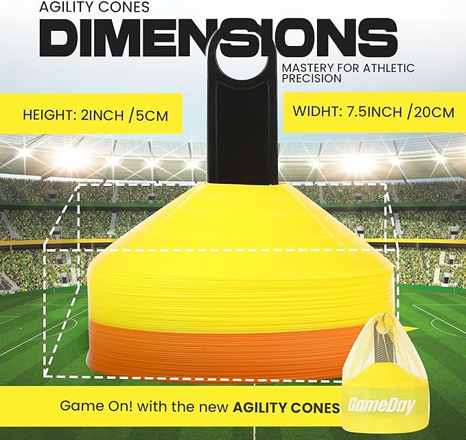 Soccer Disc Cones – Set of 50 Agility