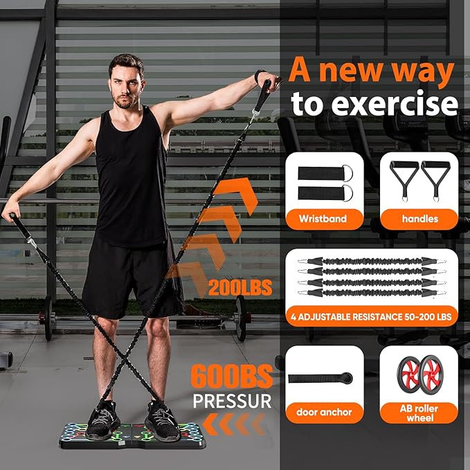AERLANGUpgraded Push-up Board Home Fitness Accessories 30-in-2 Push-up