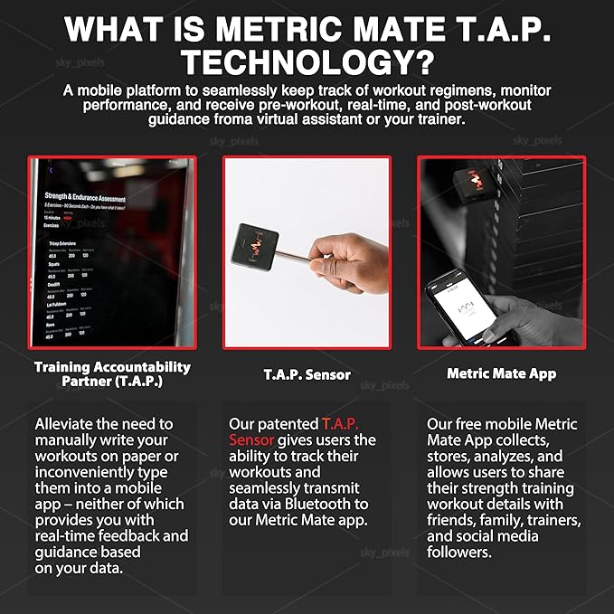T.A.P. Sensor - Fitness Tracker - 3"x3" Lightweight 6 Month