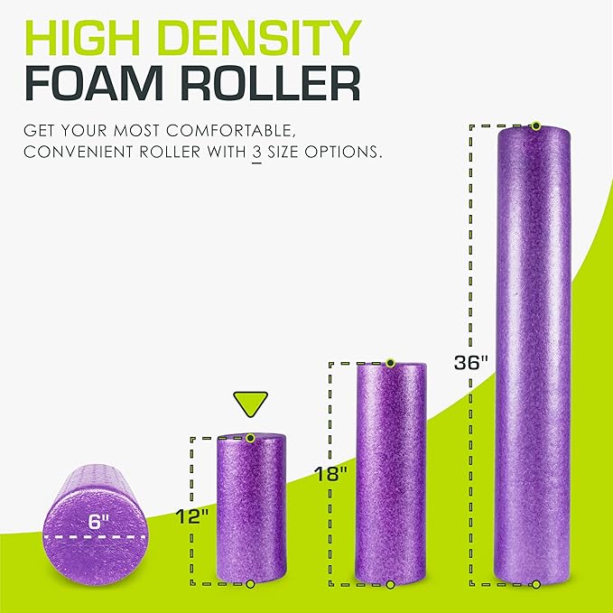 ProsourceFit High Density Foam Rollers 12 - Inches long