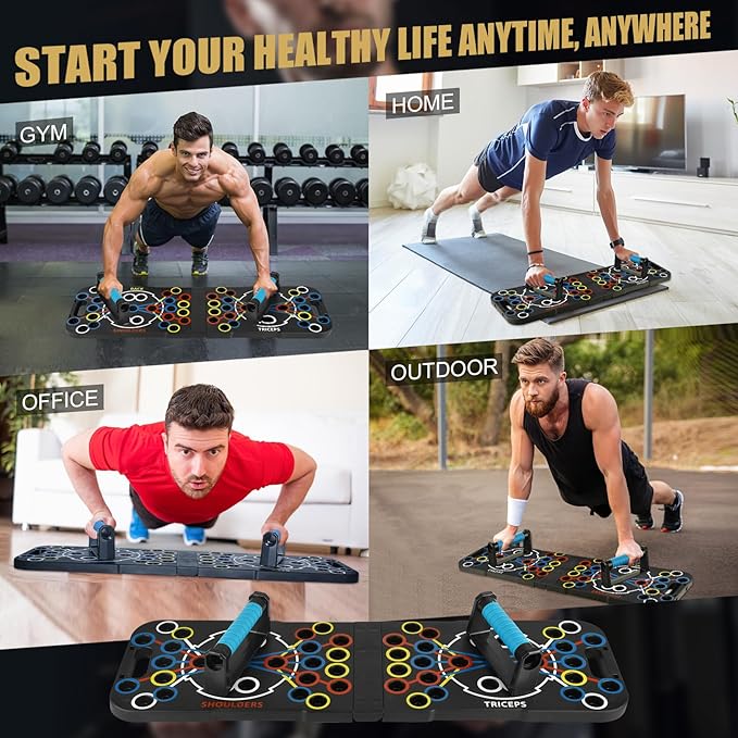Push Up Board Foldable Adjustable Pushup Bar 56 1 Exercise