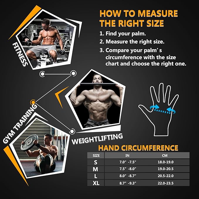 ihuan New Breathable Workout Gloves for Women & Men - No More Sweaty & Full Palm Protection Gym Exercise, Cycling, Fitness, Weightlifting, Pull-ups, Deadlifting, Rowing