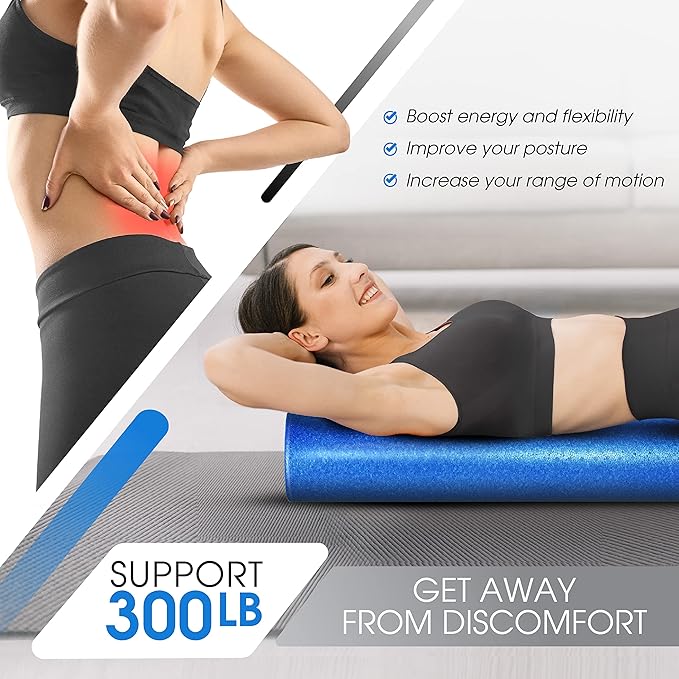 Yes4All High-Density Foam Roller for Back Pain Relief 12, 18, 18, 24, 24, 36 36 inch