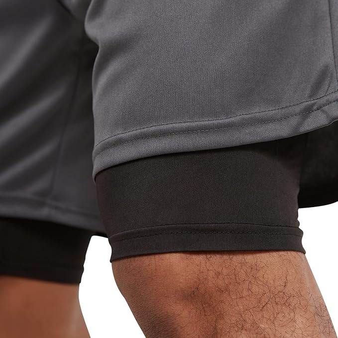 Ultra Performance 3 Pack Mens 2 in 1 Athletic Running Shorts 7 inch Inseam Workout Gym Compression Shorts for Men
