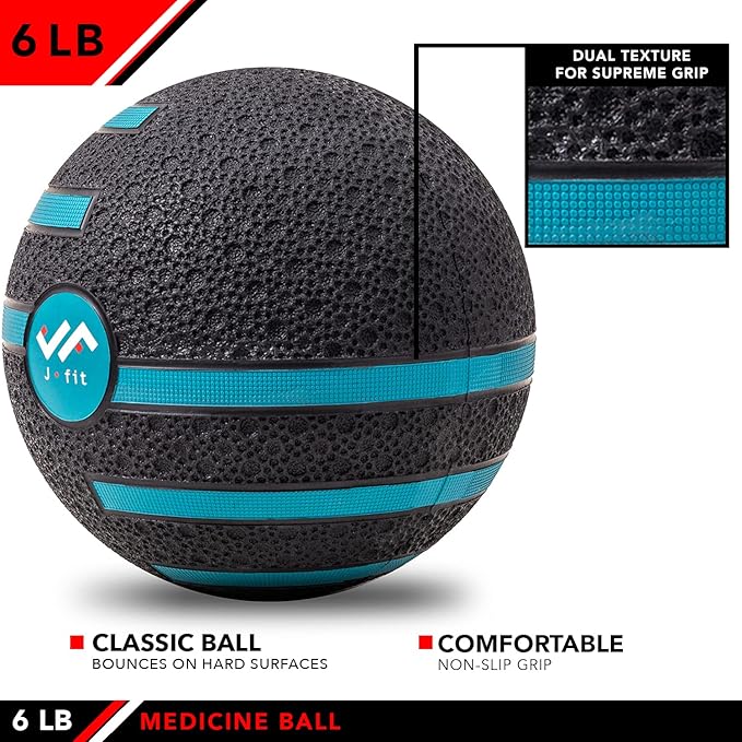JFIT Medicine Exercise Ball with Dual Texture