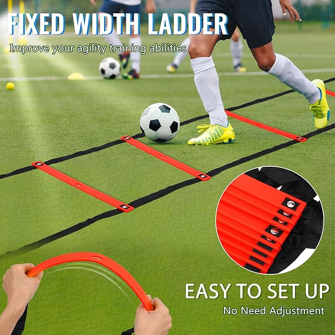 Fixed Rung Agility Ladder 丨20ft 12 Rungs No