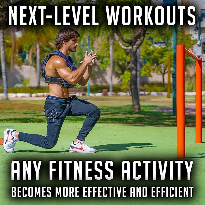 Weighted Vest 6lb, 10lb, 12lb, 25lb, 35lb, 45lb, 60lb Removable Iron Weights for Men and Women Workout for Calisthenics and Fitness Sport Training