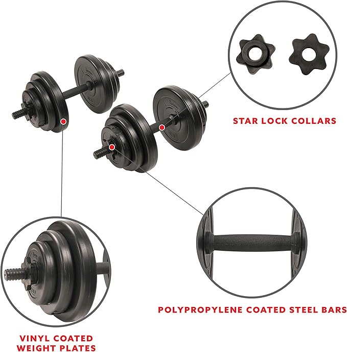Sunny Health & Fitness Exercise Vinyl 40 Lb