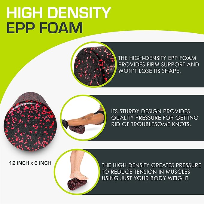ProsourceFit High Density Foam Rollers 12 - Inches long