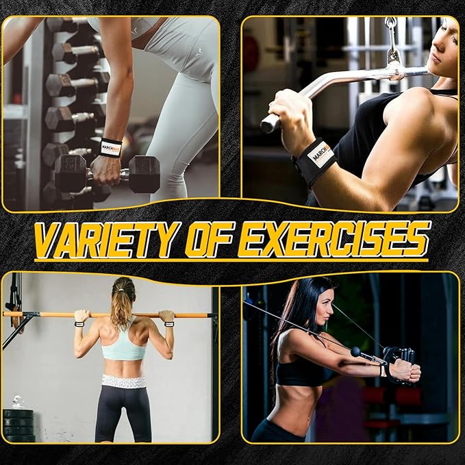 Lifting Straps, Gym Wrist Straps for Weightlifting, Neoprene Padded Cotton Weightlifting Strap for Bodybuilding, Powerlifting, Deadlifting and Strength Training - Men & Women