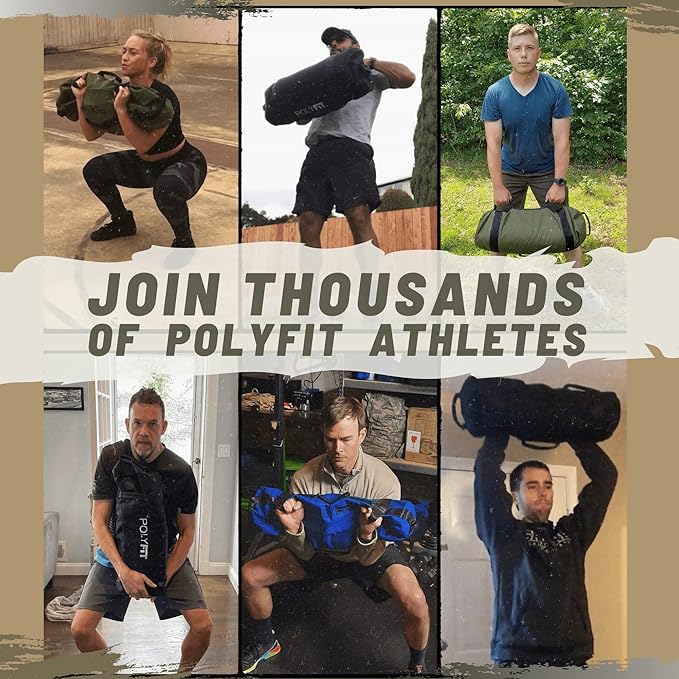 Polyfit Classic Sandbag - Heavy Duty Workout Sandbag 8 Gripping