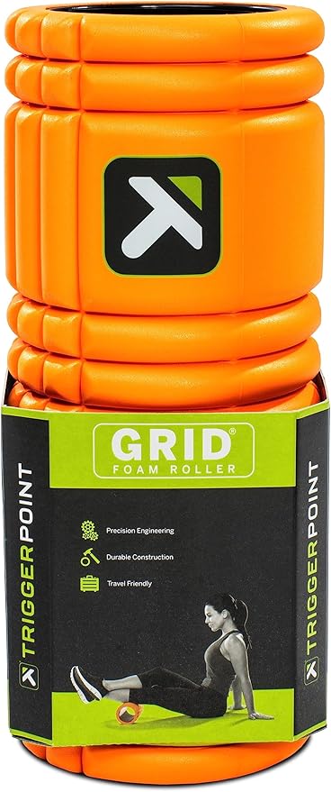 TriggerPoint GRID Foam Roller with Free Online Instructional Videos (13-inch), Orange