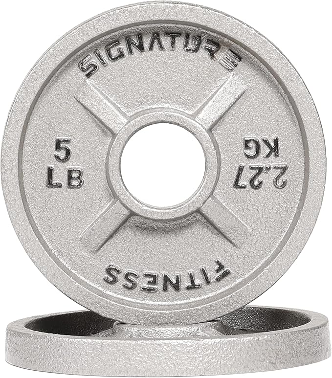 Signature Fitness Deep Dish 2-Inch Olympic Cast Iron