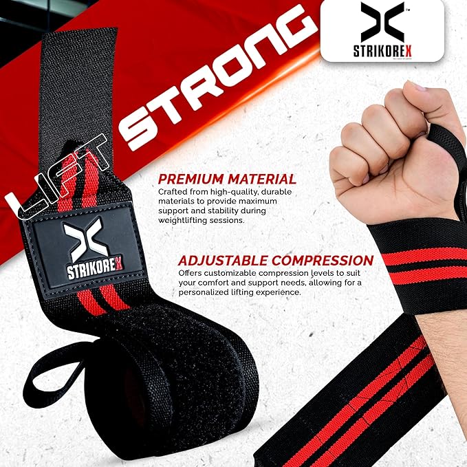 Wrist Straps for Weightlifting with Support for Men 18", Gym
