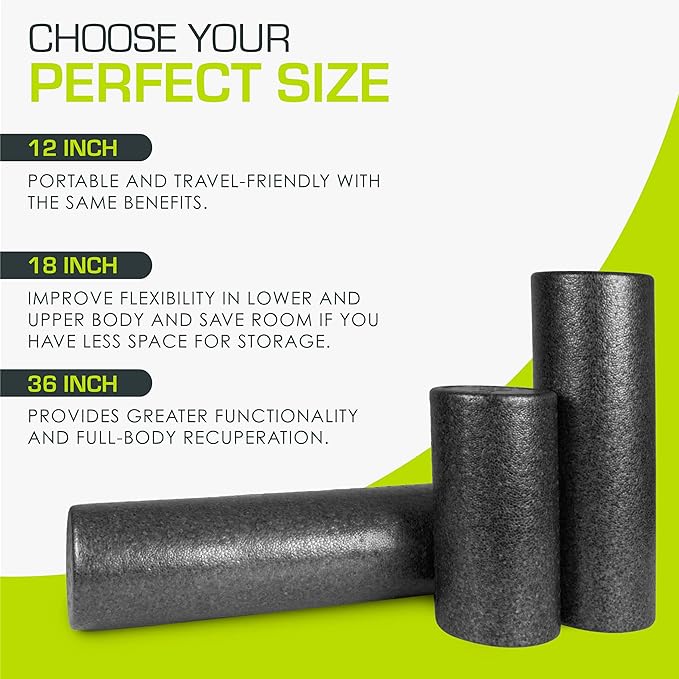 ProsourceFit High Density Foam Rollers 12 - Inches long