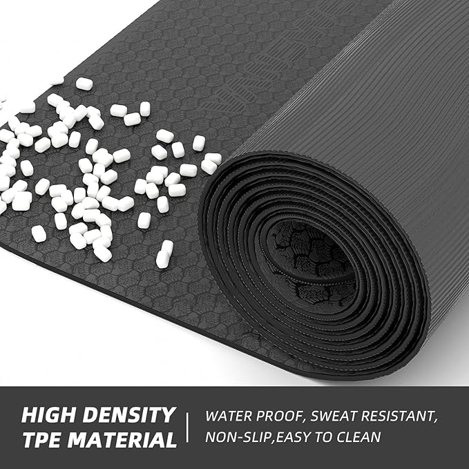 VANSWE Exercise Equipment Mat and Floor Protector for Treadmills, Exercise Bikes Home Gym Equipment 72”(L) × 31.5”(W) × 6mm Thick