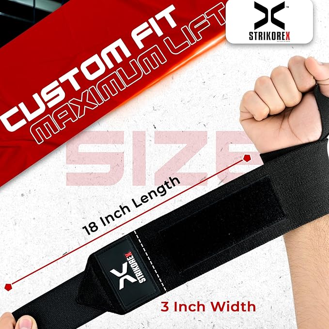 Wrist Straps for Weightlifting with Support for Men 18", Gym