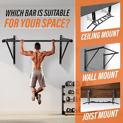 Yes4All Heavy Duty Wall Mounted Pull Up Bar