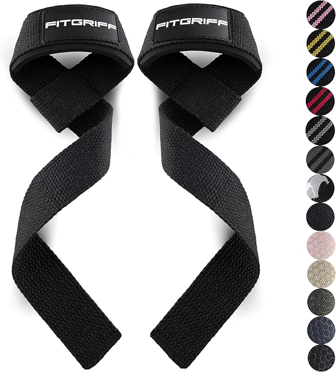 Fitgriff® Lifting Wrist Straps for Weightlifting, Gym, Deadlift, Workout (Made of Premium Cotton & Padded) - Men & Women