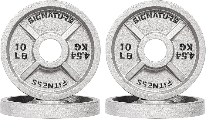 Deep Dish 2-Inch Olympic Cast Iron Weight Plates with E-Coating